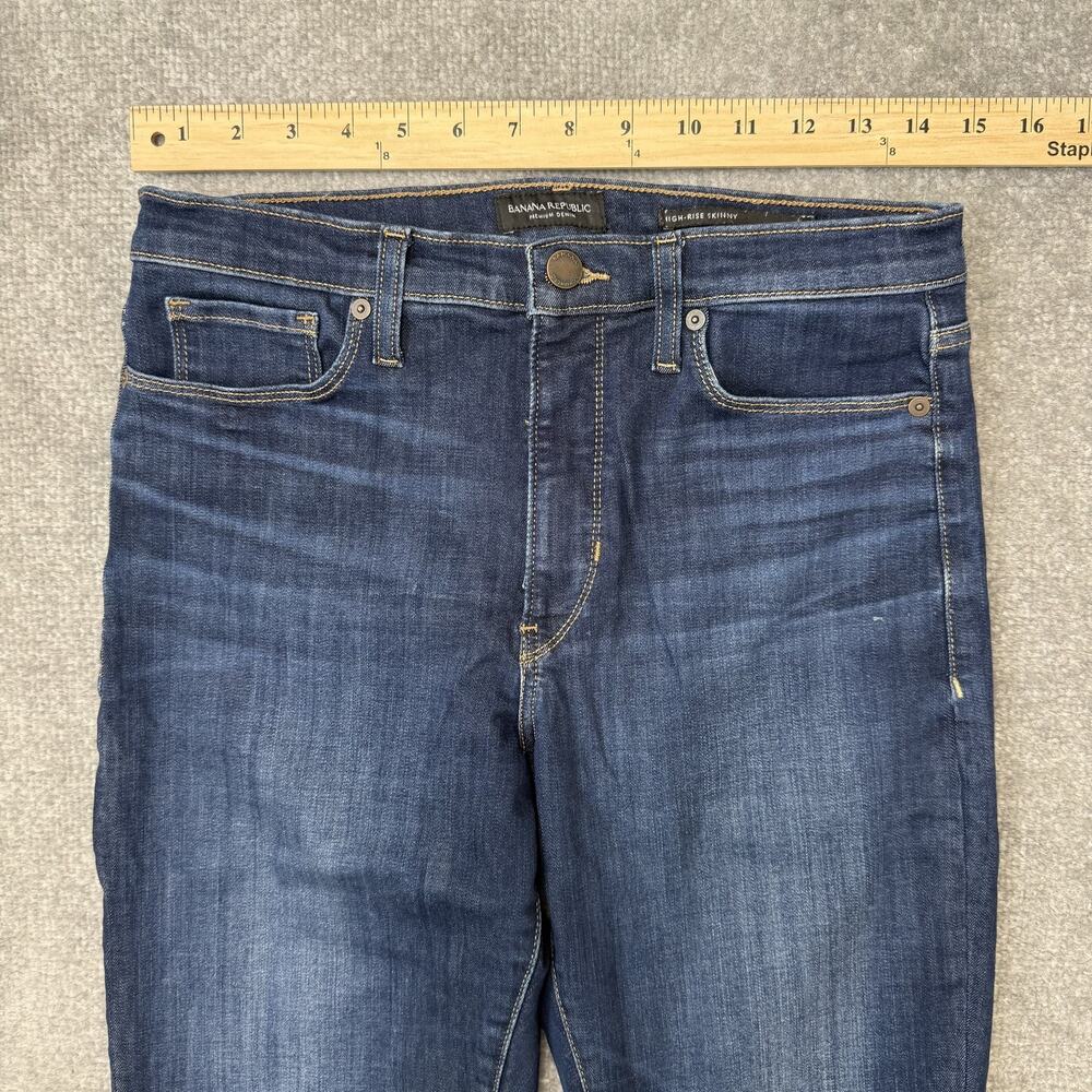 Banana Republic Jeans Womens 28 Blue High Rise Skinny Olivia Wash Premium Denim - Picture 8 of 13